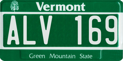 VT license plate ALV169