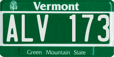 VT license plate ALV173