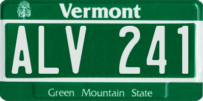 VT license plate ALV241