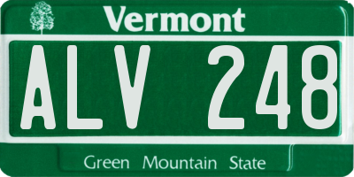 VT license plate ALV248