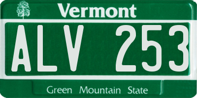 VT license plate ALV253