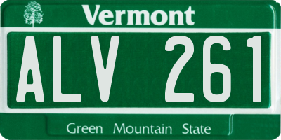 VT license plate ALV261