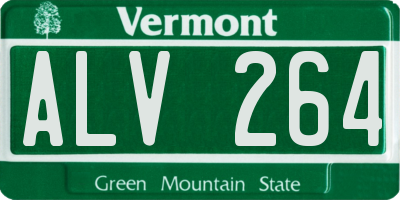 VT license plate ALV264