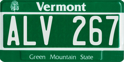 VT license plate ALV267