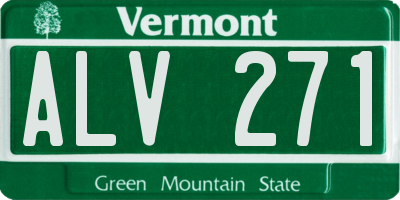 VT license plate ALV271