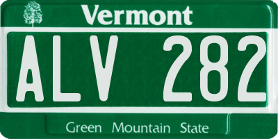 VT license plate ALV282