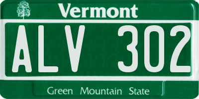 VT license plate ALV302