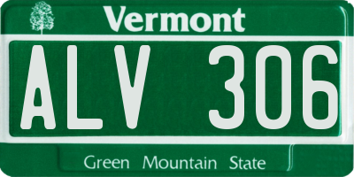 VT license plate ALV306