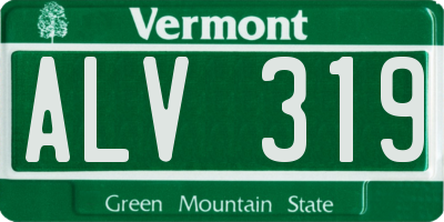 VT license plate ALV319