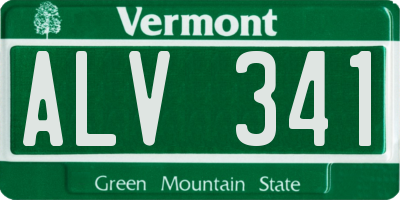 VT license plate ALV341