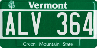 VT license plate ALV364