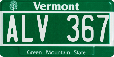VT license plate ALV367