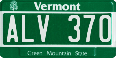 VT license plate ALV370