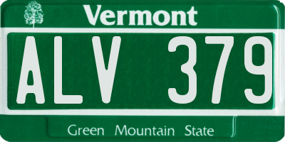 VT license plate ALV379