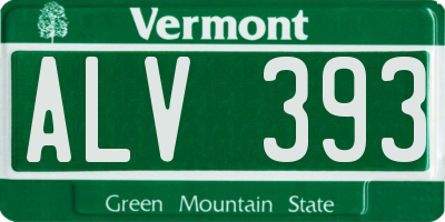 VT license plate ALV393