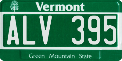 VT license plate ALV395