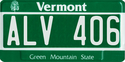 VT license plate ALV406