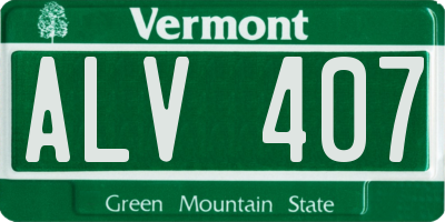 VT license plate ALV407