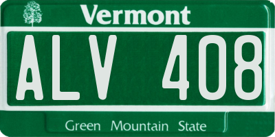VT license plate ALV408
