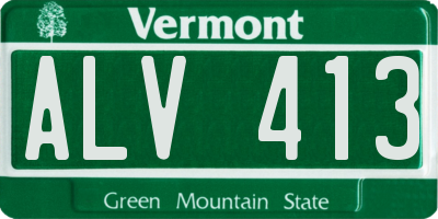 VT license plate ALV413