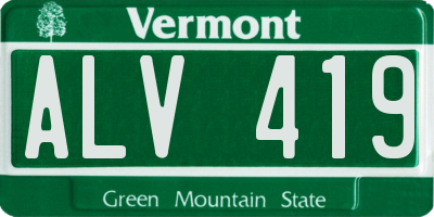 VT license plate ALV419