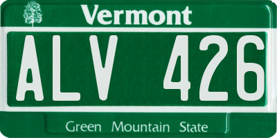 VT license plate ALV426