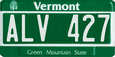 VT license plate ALV427