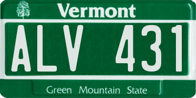 VT license plate ALV431