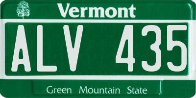 VT license plate ALV435