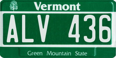 VT license plate ALV436