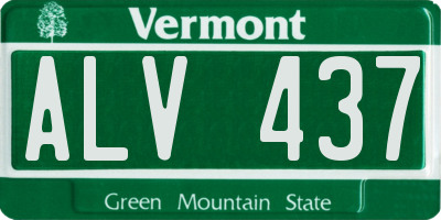 VT license plate ALV437