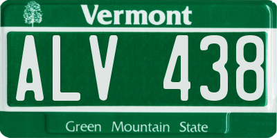 VT license plate ALV438