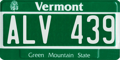 VT license plate ALV439