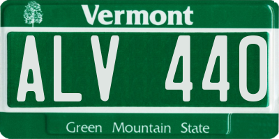 VT license plate ALV440