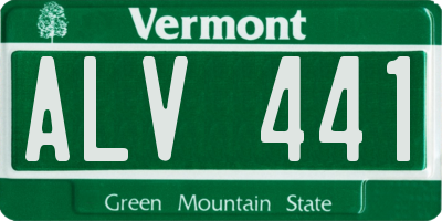 VT license plate ALV441