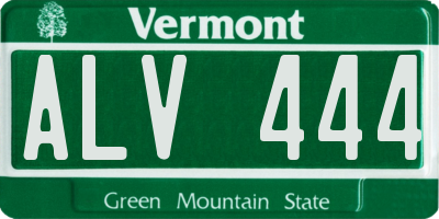 VT license plate ALV444