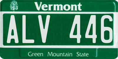 VT license plate ALV446
