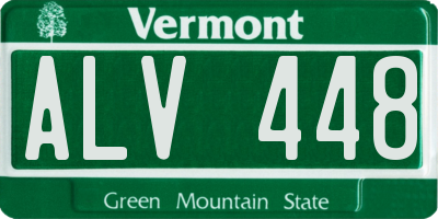 VT license plate ALV448
