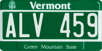 VT license plate ALV459