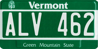 VT license plate ALV462