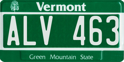 VT license plate ALV463