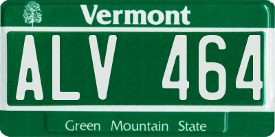 VT license plate ALV464