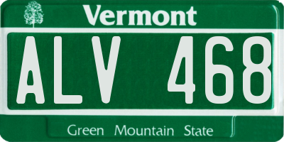 VT license plate ALV468