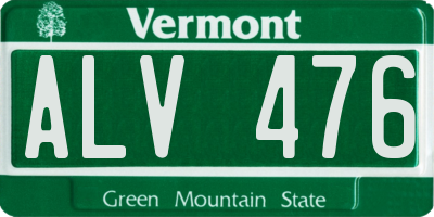 VT license plate ALV476