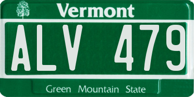 VT license plate ALV479
