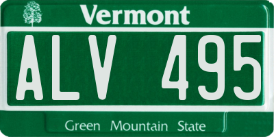 VT license plate ALV495