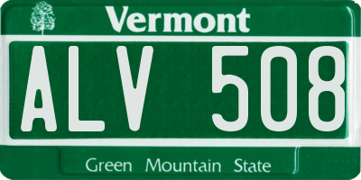 VT license plate ALV508