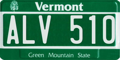 VT license plate ALV510