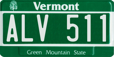 VT license plate ALV511