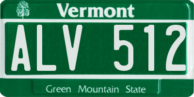 VT license plate ALV512